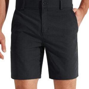 Libin Mens Golf Shorts 7″/9″ Work Dress Shorts Casual Flat Front Hybrid Short Lightweight Quick Dry Water Resistant
