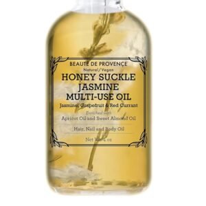BEAUTE DE PROVENCE Honey Suckle Multi-Use Face, Body & Hair Oil – Hydrates Skin, Restores Shine – With Apricot, Coconut Oil & Vitamin E – 4 Fl Oz