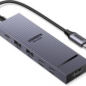 UGREEN Revodok Pro USB-C Hub 6 in 1 10Gbps 4K 60Hz HDMI, 100W Power Delivery for MacBook Pro/Air, iPad Pro, Thinkpad Rog Ally and More.