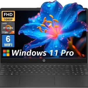 HP Flagship Business Laptop, 15.6″ FHD IPS Display, AMD Ryzen 7 7730U, 16GB RAM & 512GB PCle SSD, Windows 11 Pro, Copilot AI, WiFi 6, Bluetooth, Numeric Keyboard, with Patented Accessory