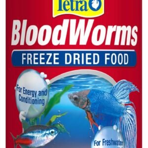 Tetra BloodWorms 0.25 Oz, Freeze-Dried Food for Freshwater and Saltwater Fish, Seafood (Pack of 1)