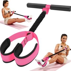 2026 Upgraded Durable Pedal Resistance Band with Handle, Thickened Latex Tubes and Soft Foam Fabric Foot Pedal, Sit Up Exercise Equipment for Abdomen, Waist, Arm, Core/ABS, Leg, Physical Therapy