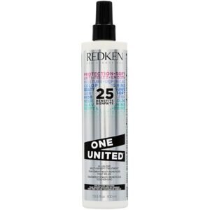 Redken One United All-In-One Leave In Conditioner – Multi-Benefit Leave In Treatment For All Hair Types, Heat Protectant and Detangler Spray, Paraben-Free