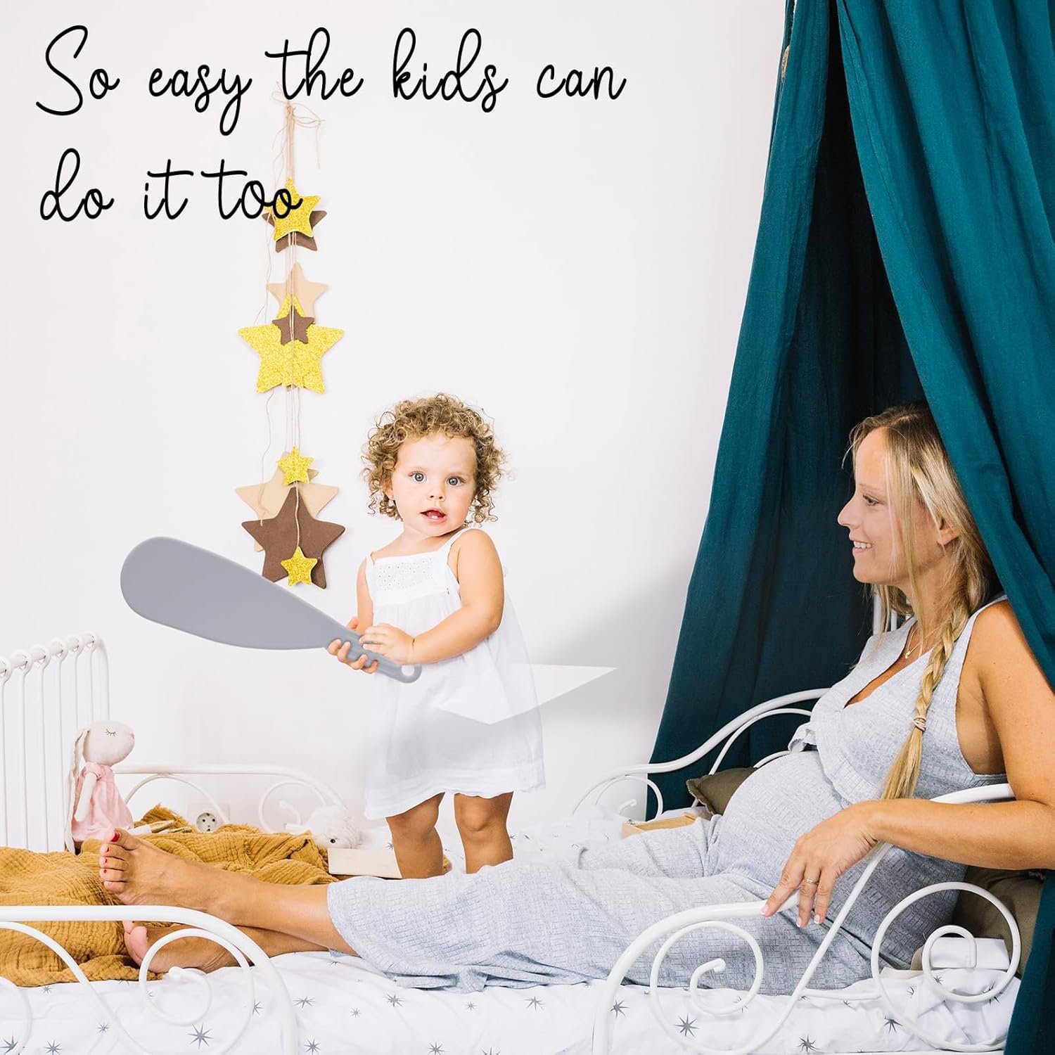 Bed Sheet Tucker Tool, Arthritis-Friendly Easy Mattress Lifter Wedge, Bed Sheet Tucker for Changing Sheets, Grey Beds Maker Tool to Help Protect Your Hand (14.5 in) - Image 3