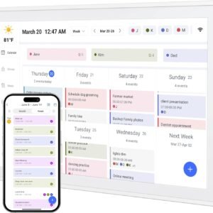Digital Calendar, 10.1inch Smart WiFi Electronic Calendar&Chore Chart, IPS Touch Screen HD Display for Family Schedules, Share Moments Instantly from Anywhere