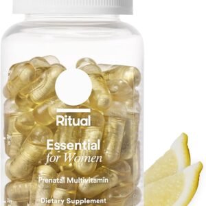 Ritual Prenatal Multivitamin For Women – Key Essential Vitamins and Minerals To Support Mom and Baby During Pregnancy* – Folate, Choline, Omega-3 DHA, Iron – Vegan – Citrus – 60 Capsules – 30 Servings