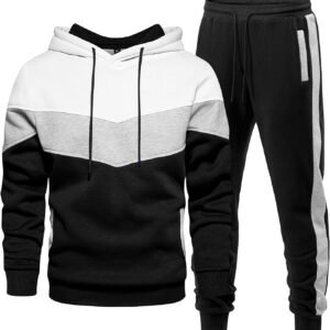 Riskrole Men’s Hoodie Tracksuit 2 Pieces Set Athletic Casual Hooded Sweatshirt and Joggers Set Sweatsuit Outfits
