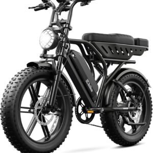 TST Electric Bike for Adults 1500W Peak 20″ Fat Tire All-Terrain E-Bike 60/130 Miles 28 MPH Electric Dirt Bike – 48V 15/30 AH Battery Tested to UL 2849 Powered Electric Bicycle