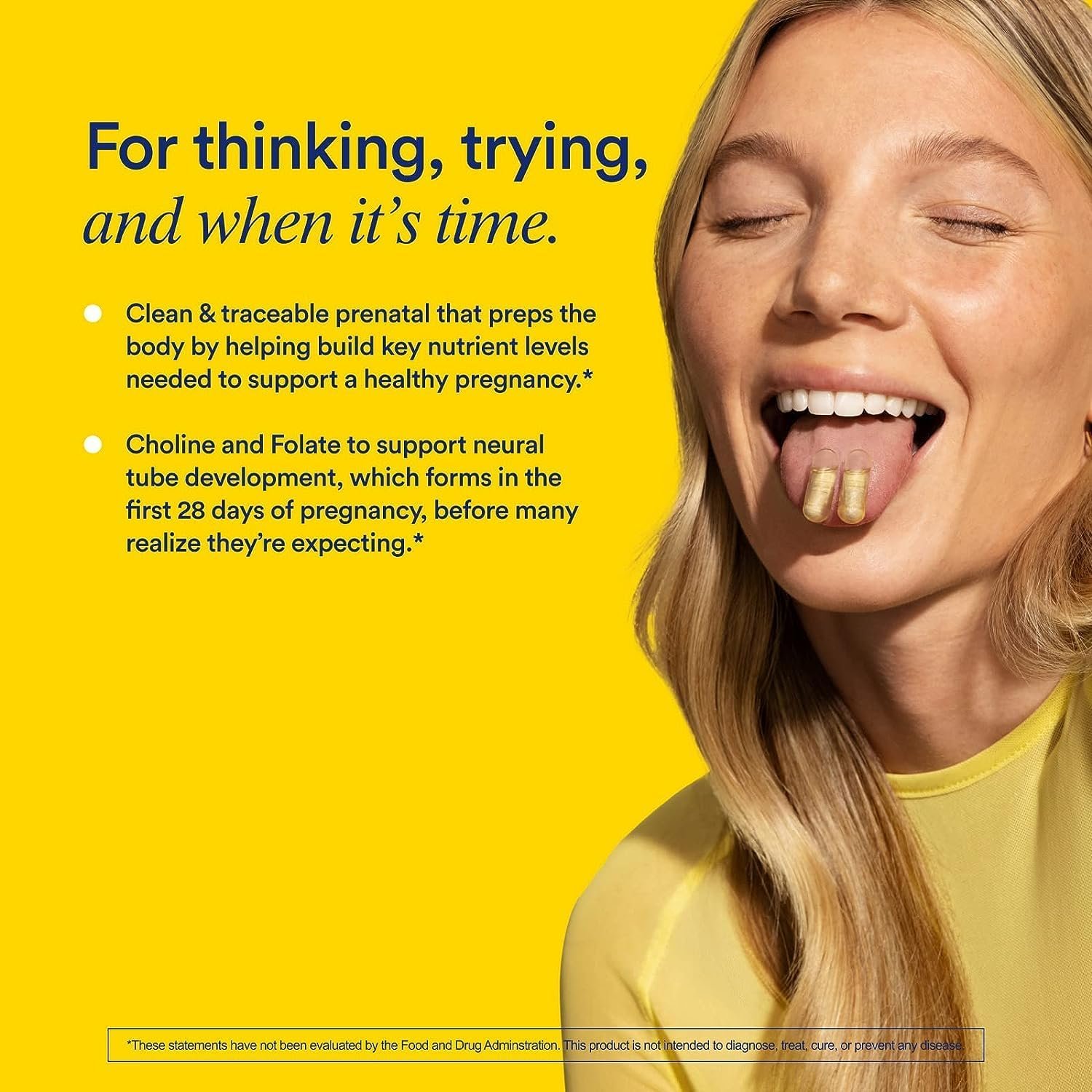 Ritual Prenatal Multivitamin For Women - Key Essential Vitamins and Minerals To Support Mom and Baby During Pregnancy* - Folate, Choline, Omega-3 DHA, Iron - Vegan - Citrus - 60 Capsules - 30 Servings - Image 8