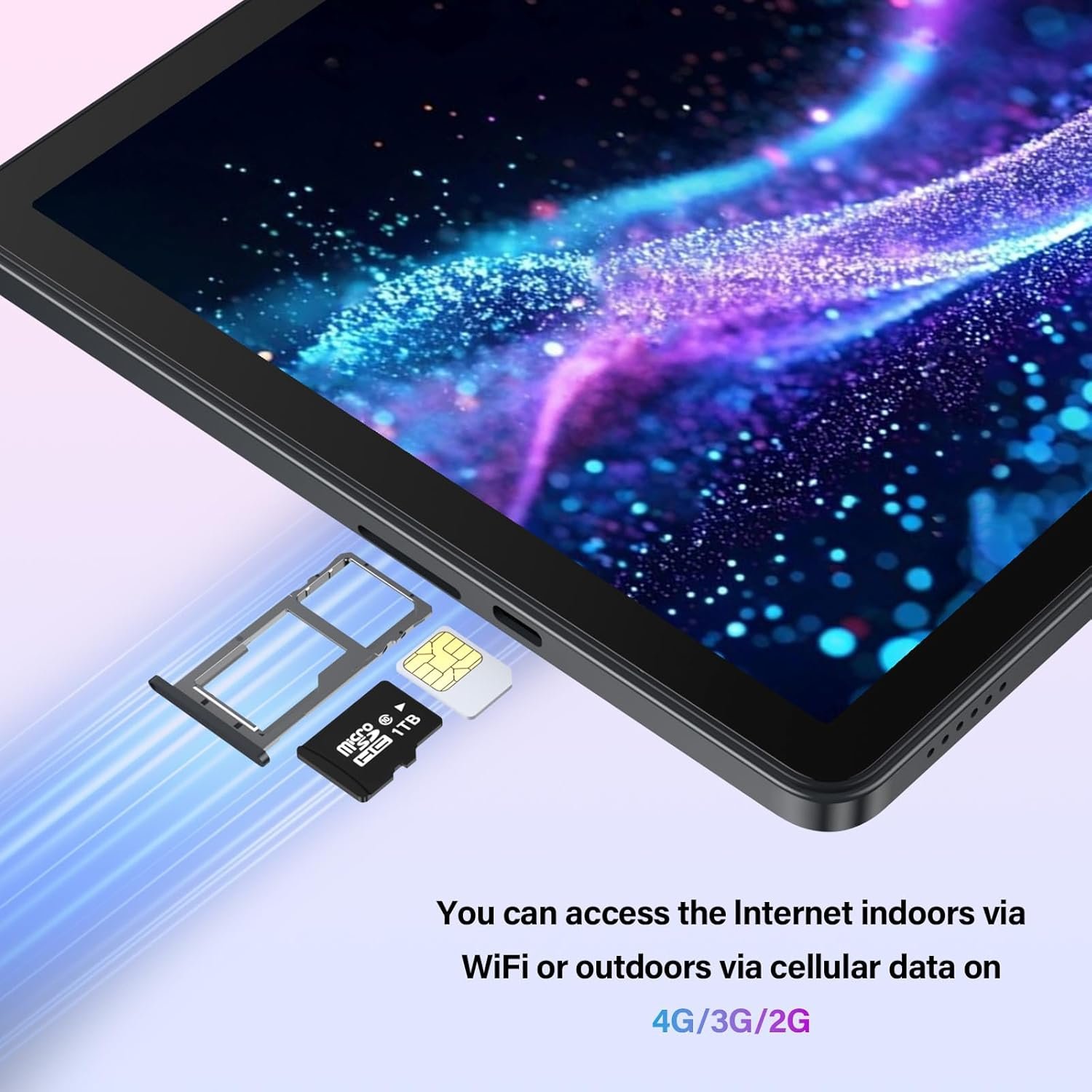 11 Inch-Android 15 Tablet 2026 Latest Update 16GB RAM 128GB ROM 1TB Expandion 5G WiFi Cellular 21MP Dual Camera Octa-core MTK8786.Gemini AI 2.0.Tablets with Keyboard,Mouse,protective film,Case-Gray - Image 8