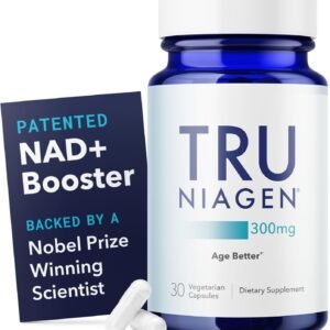 TRU NIAGEN Patented NAD Supplement for Brain Function, Anti Aging & Cell Regeneration, 300mg Niagen, 30 Servings | Supports Cellular Energy, Muscle | Nicotinamide Riboside (NR) Take 1 Daily | 1 Bottle