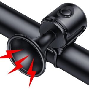 Electric Bike Horn 130db Loud Bicycle Horn，Bike Bell for 22.2-32mm Handlebars Bike Horn for Adults with 3V Battery,Easy Installation Bicycle Bells for Adults Kids Mountain Bike/Scooter/Ebike