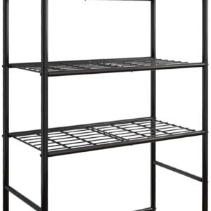 Sakugi Storage Shelves – 5 Tier Shelf Organizer, Heavy Duty Garage Shelving Unit with Leveling Feet, Stable Metal Shelves Organizer for Pantry, Kitchen and Closet, 33.0″ W x 12.6″ D x 72.0″ H, Black