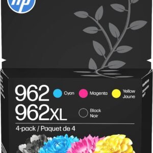 HP Original 962 Cyan, Magenta, Yellow / 962XL Black Ink Cartridges (4-Pack) | Works OfficeJet 9010 Series, OfficeJet Pro 9010, 9020 Series | Eligible for Instant Ink | 3JB34AN