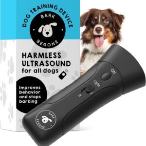 2023 Ultrasonic Dog Bark Deterrent & Behavior Corrector – Stop Barking, Jumping, Aggression Without Yelling – Just Point & Press! Backed by Kevin Harrington from Shark Tank