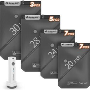 Vacuum Storage Bags for Travel with Wireless Rechargeable Air Pump, 22 Pack Travel Essentials Space Saver Compression Bag for Luggage, Suitcase, Backpack, Vacuum Seal Bags for Home Storage Clothing