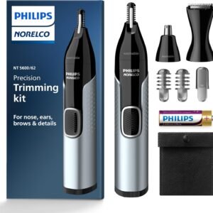 Norelco Philips Nose Trimmer 5000 for Nose, Ears, Eyebrows Trimming Kit, NT5600/62
