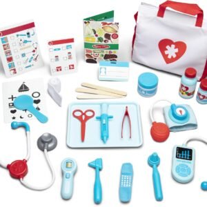 Melissa & Doug Get Well Doctor Kit, 25-Piece Toddler Doctor Play Set, Realistic Pretend Play Toys & Accessories, Preschool Toys for Girls & Boys Ages 3+
