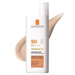 La Roche-Posay Anthelios Sunscreen SPF 40, Ultra-Light Fluid Broad Spectrum SPF 40, Face Sunscreen with Titanium Dioxide Mineral, Lightweight & Fast-Absorbing, Oil-Free, Matte Finish