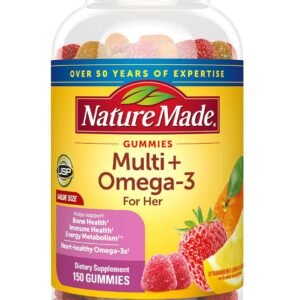 Nature Made Womens Gummy Multivitamins with Omega-3, Multivitamin for Women for Daily Nutritional Support, 150 Gummies, 75 Day Supply