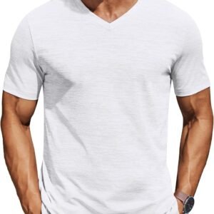 COOFANDY Men’s T Shirts Short Sleeve Classic V Neck T-Shirt Casual Summer Basic Tee Shirt