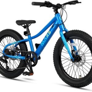 Glerc Mars Kids Mountain Bike, 20 24 Inch Fat Tire Bike for Teen Ages 6-14 Year Old, Bicycle with 2.8-Inch Wide Tires and 6 Speed Drivetrain, Multiple Colors