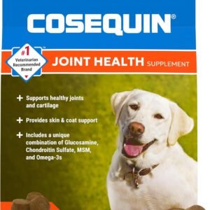 Nutramax Cosequin for Dogs Joint Health Supplement, Contains Glucosamine, Plus Chondroitin, MSM and Omega-3s, Supports Joint and Skin and Coat Health, Soft Chews, 120 Count