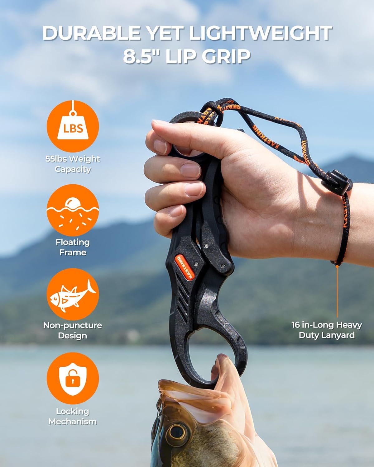 KastKing SteelStream Fishing Tool Set, Fishing Gear - Corrosion Resistant Fishing Pliers, Fillet Knife, Fishing Scissors, Fish Lip Gripper, Multi-Functional Jaw, Fishing Gifts for Men - Image 6