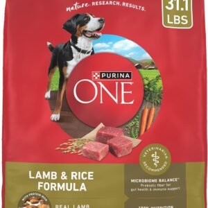 Purina ONE Dry Dog Food Lamb and Rice Formula – 31.1 lb. Bag