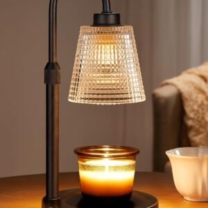 Innqoo Candle Warmer Lamp with Timer, Dimmable Candle Warmer for Jar Candles, Height Adjustable Wax Melts Warmer, Birthday Gifts for Women Mom, House Warming Gifts New Home Decor