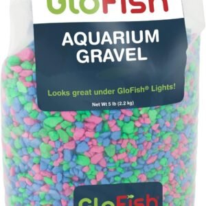 GloFish Aquarium Gravel, Pink/Green/Blue Mix, Complements GloFish Tanks, 5 Pounds