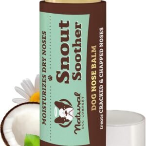 Natural Dog Company Snout Soother Balm – Nose Moisturizer & Dog Dry Nose Solution, Non-Toxic, Lick Safe, Organic Ingredients, Protects and Heals Natural Vitamin E and Chamomile Extract, 0.15 oz Stick