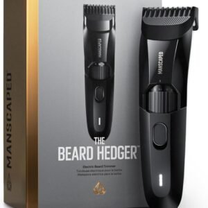 MANSCAPED® The Beard Hedger® Men’s Premium Beard Trimmer, 20 Length Adjustable Blade Wheel, Stainless Steel T-Blade for Precision Facial Hair Trimming, Cordless Waterproof Wet/Dry Clipper