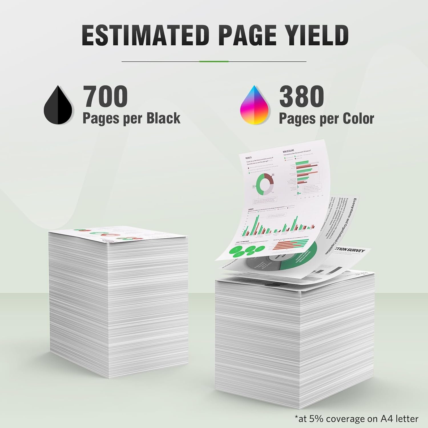 67XL Ink Cartridge Replacement for HP 67 XL Remanufactured for HP Ink 67 67XL for DeskJet 2755e 2700 2855e 2800 2752 2742e 4155e 4255e 4100 Envy 6055 6055e 6455e Printer 2-Pack Black Tri-Color - Image 3