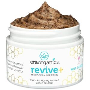 Manuka Honey Exfoliating Face Scrub – Gentle Microdermabrasion Face Exfoliator to Help Smooth, Soften & Balance with Moisturizing Organic Superfoods 2oz