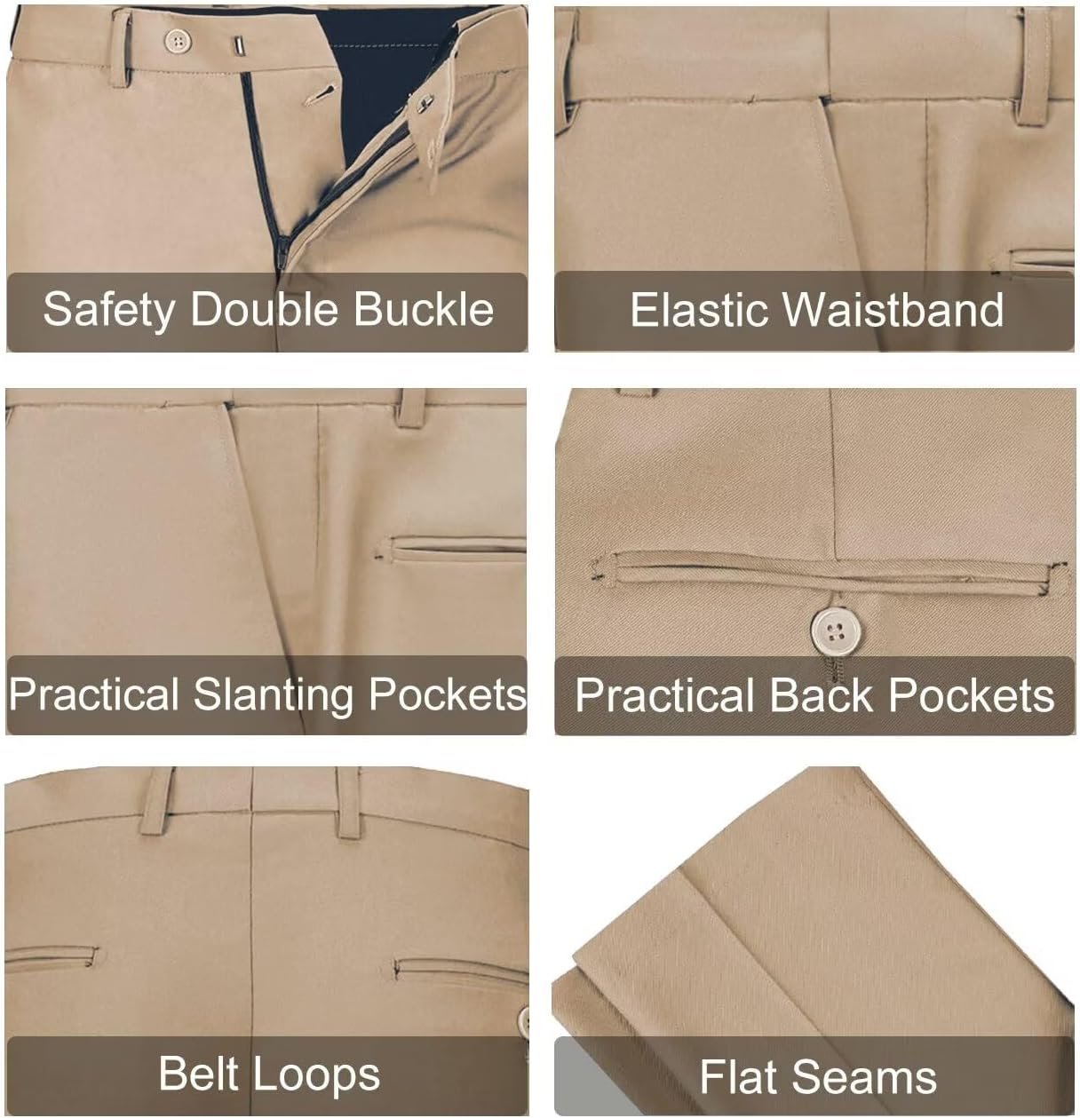 Mens 2 Piece Slim Fit Suit Two Button Formal Solid Suit Jacket Pants Set Wedding Work Prom Tuxedo Men - Image 4