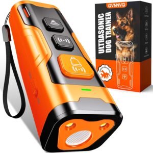 Stop Dog Barking Fast & Safely, Ultrasonic Bark Deterrent for Indoor Outdoor Use, Anti Barking Device for Dogs with 4 Modes, 50ft Range, Easy to Use No Bark Device for a Quieter Home