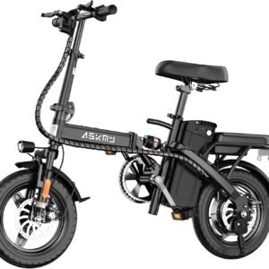 REOCRO Foldable Electric Bike for Adults, 48V 10AH/20AH Removable Battery, 14″ Mini E-Bike with 700W Peak Motor, 30-60 Miles PAS Range, Electric Bicycle for Daily Commuting and City Riding