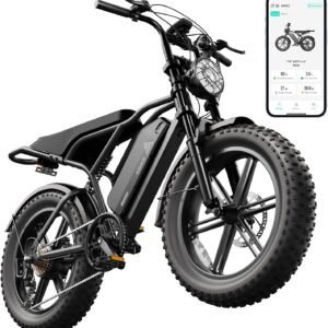 TST Electric Bike for Adults 1500W Peak 20″ Fat Tire All-Terrain E-Bike 60/110 Miles 28 MPH Electric Dirt Bike – 48V 15/25 AH Battery Tested to UL 2849 Powered Electric Bicycle