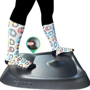 The Standing Desk Mat – Topo by Ergodriven | Premium Not-Flat Anti-Fatigue Standing Desk Mat with Calculated Terrain | Ultra-Thick Deluxe Comfort Foam, Durable, PVC-Free | Accessories | Obsidian Black