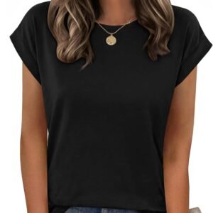 Zeagoo Womens Tops Summer Casual Cap Sleeve Tshirts Shirts Business Dressy Spring Fashion Outfits Trendy Clothes