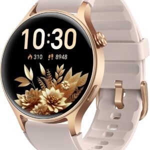 Smart Watch for Women, Answer/Make Call, 1.32” AMOLED Ultra-Clear Screen Fitness Tracker with Heart Rate/Sleep/SpO2 Monitor, Smartwatch for iPhone/Samsung/Android, 110+ Sport Modes, 3ATM Waterproof