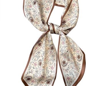 kcctoo 59” Long Silk Like Head Scarf Women’s Fashion Square Neck Satin Scarfs for Bag Hair Scarves Gift 59 * 5.9”