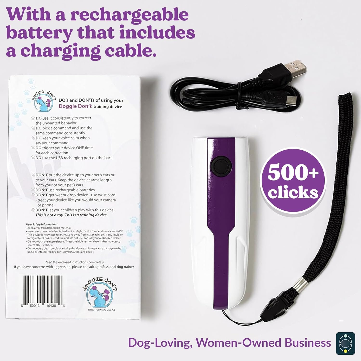 Doggie Don’t Anti Barking Device for Dogs - No Shock Bark Control & Dog Bark Deterrent - Humane Audible Dog Training Tool for Reactive Dogs, Stop Barking, Jumping & Leash Aggression - Rechargeable - Image 3