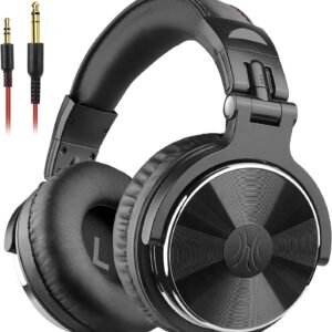 OneOdio Wired Over Ear Headphones Hi-Res Studio Monitor & Mixing DJ Stereo Headsets with 50mm Drivers and 1/4 to 3.5mm Jack for AMP Computer Recording Podcast Keyboard Guitar Laptop – Black