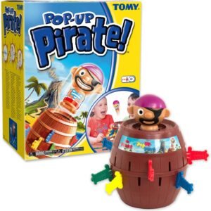 TOMY Pop Up Pirate Board Game – Family and Preschool Kids Games for Family Game Night – Winter Break Activities- Girls and Boys Games – 2-4 Players – Ages 4 Years and Up