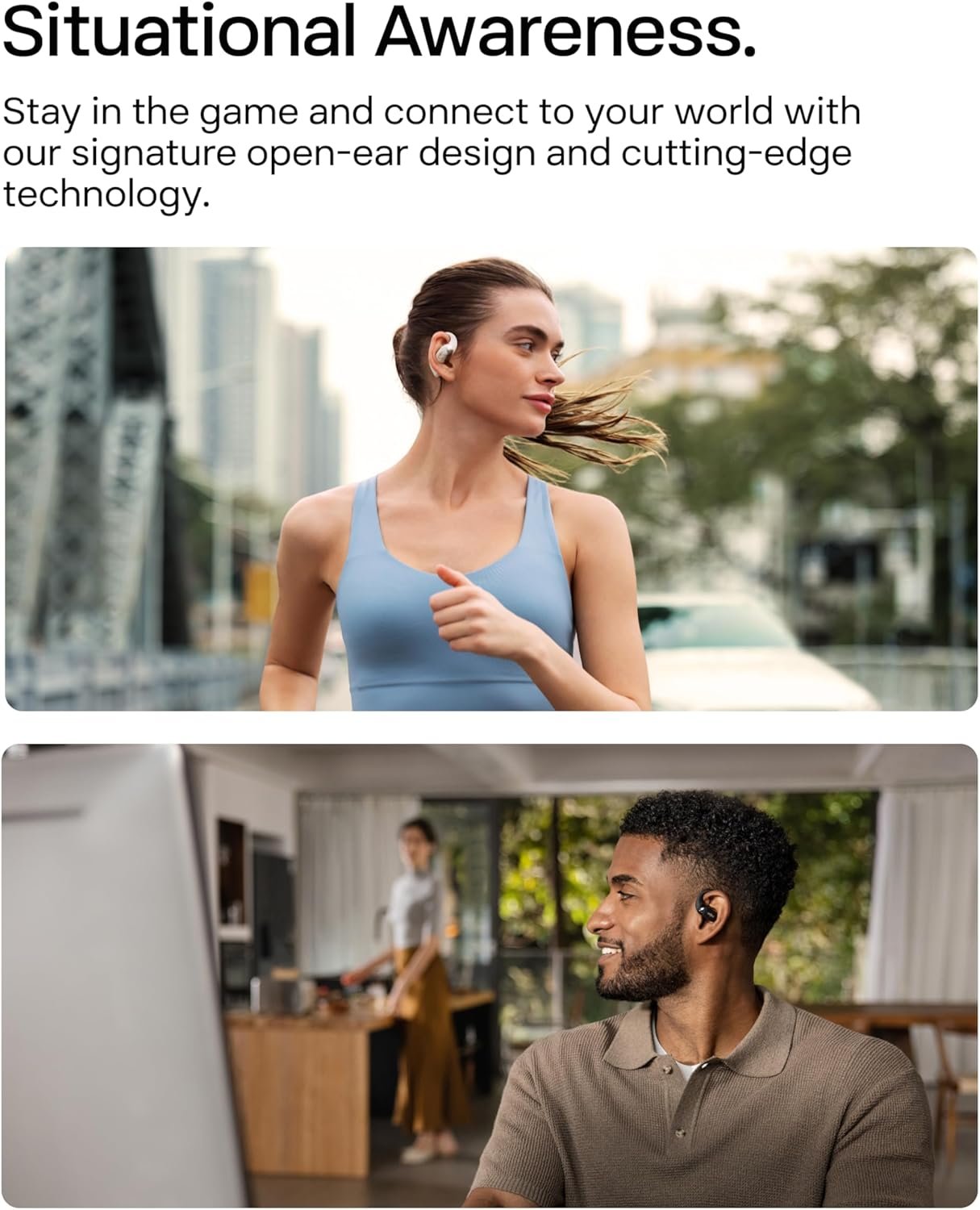 SHOKZ OpenFit 2 Open-Ear Headphones,True Wireless Bluetooth Earphones with Microphone,Earhook Earbuds with 48 Hours of Playtime,Fast Charging,IP55 Water-Resistant,with Carrying Bag,Black,Bluetooth5.4 - Image 7