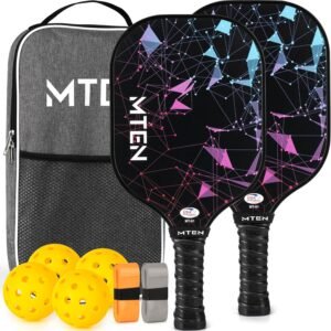 Pickleball Paddles, USAPA Approved Fiberglass Surface Pickleball Set with Pickleball Rackets, Pickleball Paddles Set ​for Men Women