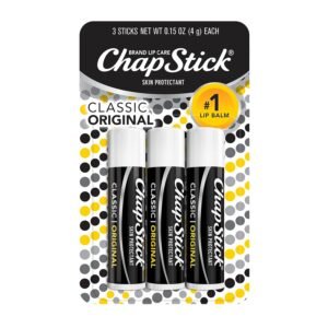 ChapStick Classic Original Lip Balm Tubes, Lip Care – 0.15 Oz (Pack of 3)