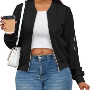 PerZeal Women Casual Full Zip Up Comfy Loose Long Sleeve Sweatshirt Coat Jacket with Pockets